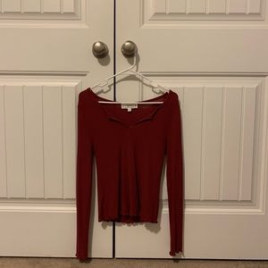 Cute Red V-neck top